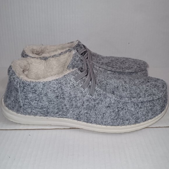 TOMMY BAHAMA MEN'S FAUX FUR LINED CASUAL SLIP ON SNEAKERS  HEY DUDE STYLE - Picture 7 of 10